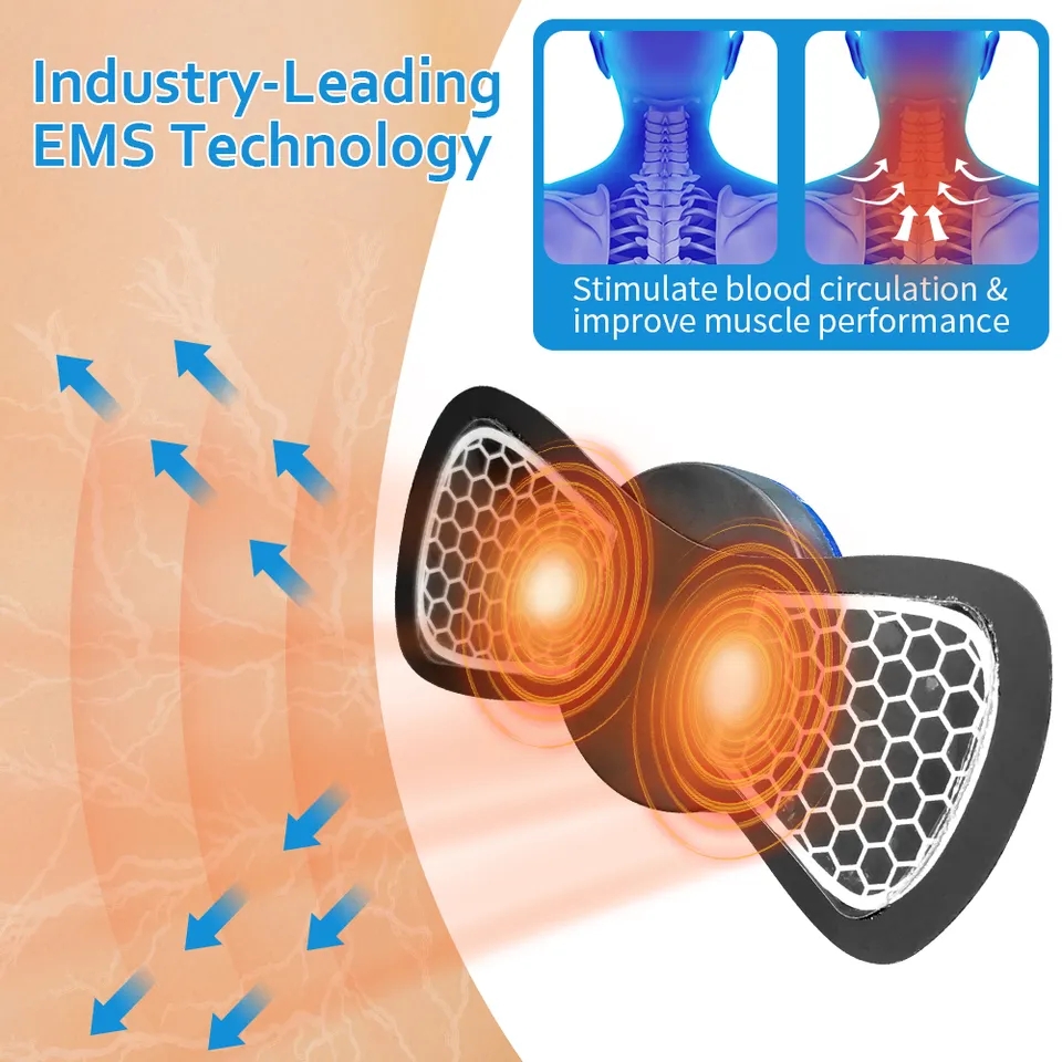 ミニポータブルEMS電気ネック充電式マッサージマット筋肉用