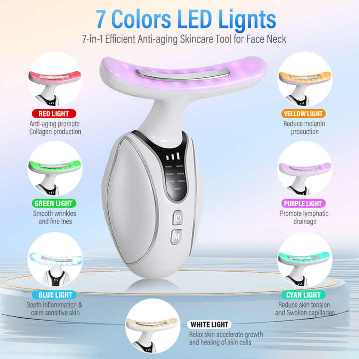 LEDライトセラピー電気ネックフェイシャルリフティングマッサージ器